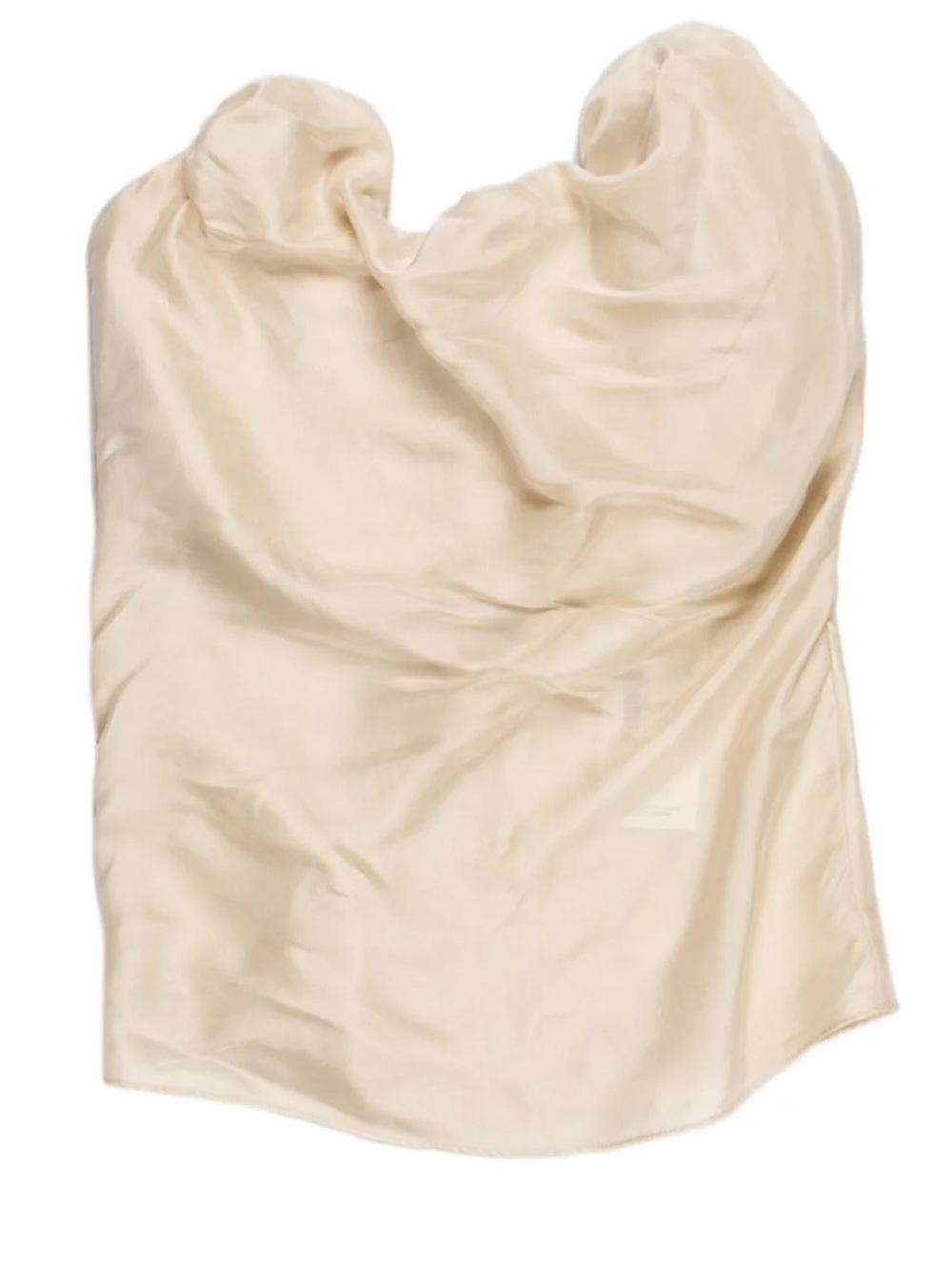 Toteme Cream Silk Strapless Blouse